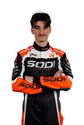 Front upper detail of Sodi-inspired karting suit
