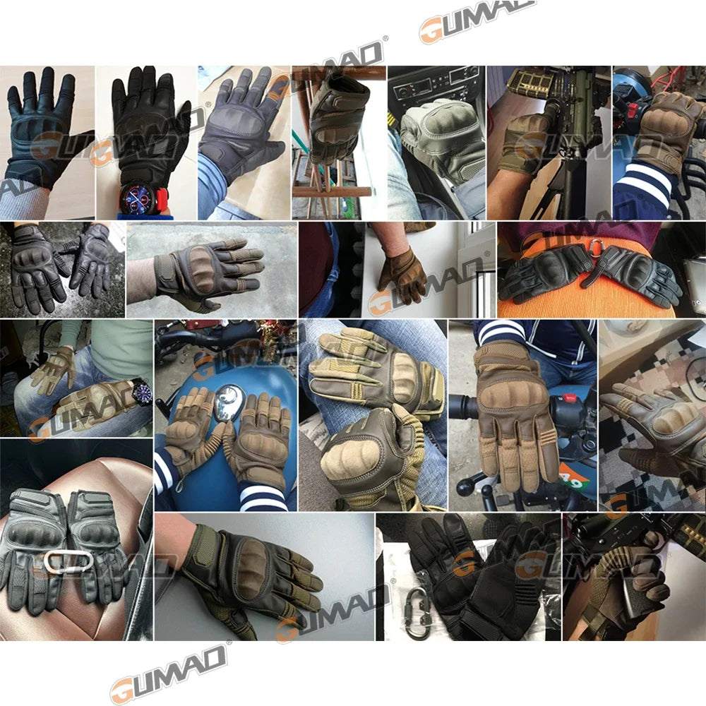 Touch Screen Tactical Full Finger Gloves Rubber Guard Sport Outdoor