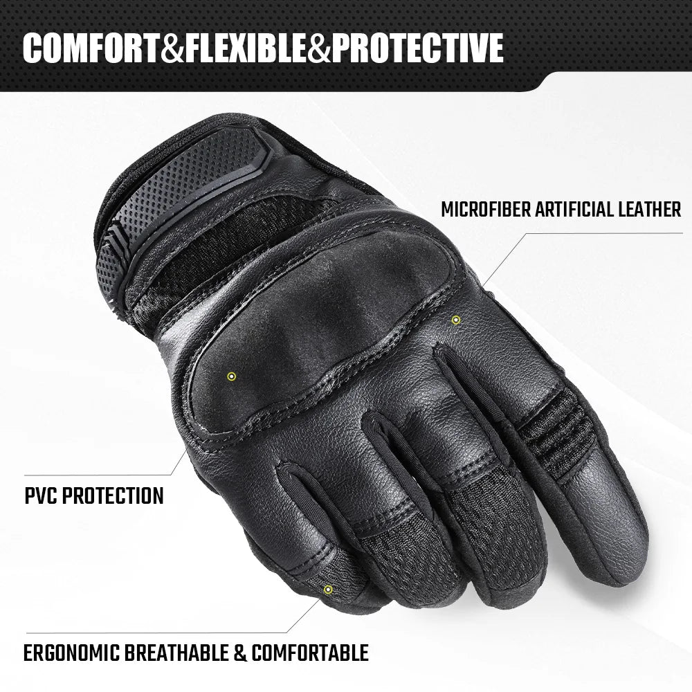 Touch Screen Tactical Full Finger Gloves Rubber Guard Sport Outdoor