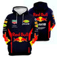 Red Bull Hoodie Street Fashion Suit Navy Back View - Race Blaze