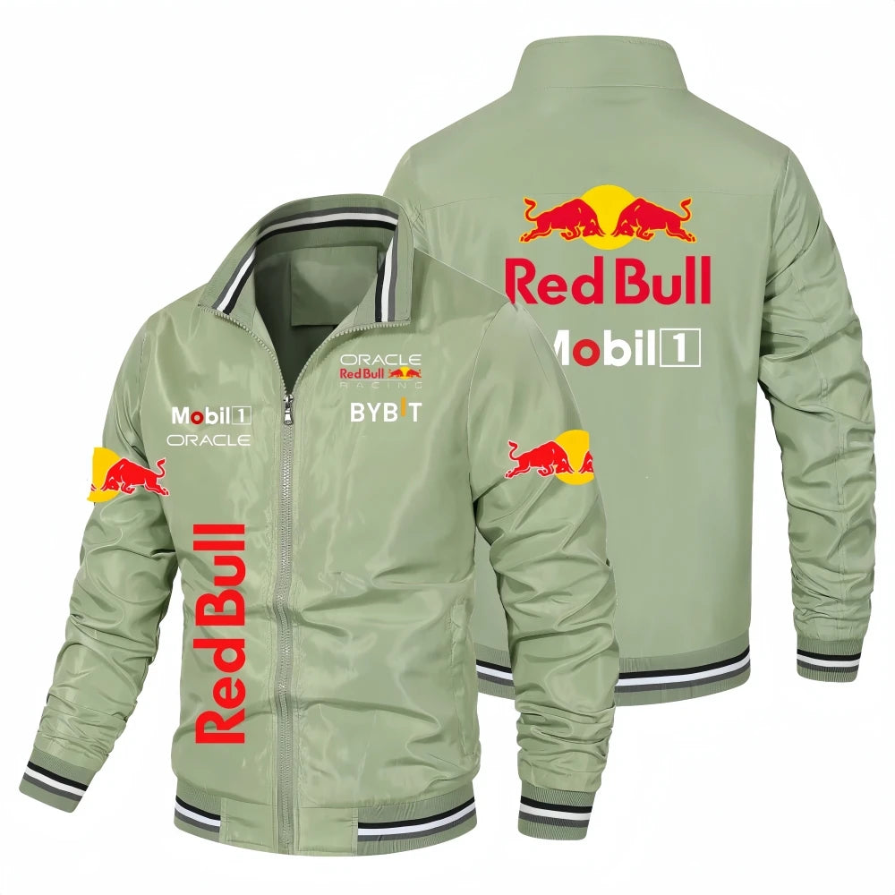Retro Style Red Bull Motorcycle Jacket Racing Jacket Outdoor