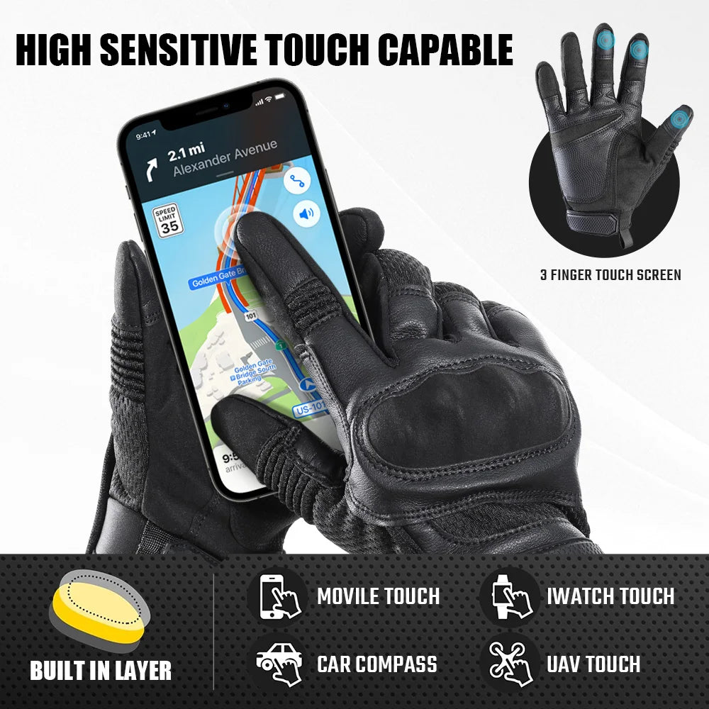 Touch Screen Tactical Full Finger Gloves Rubber Guard Sport Outdoor