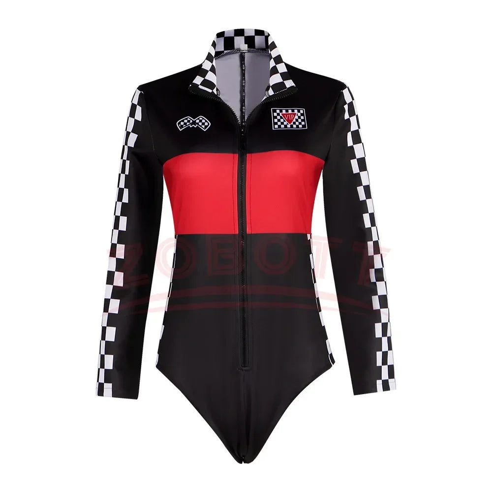 Race Car Driver Jumpsuit - Women & Girls Halloween Bodysuit