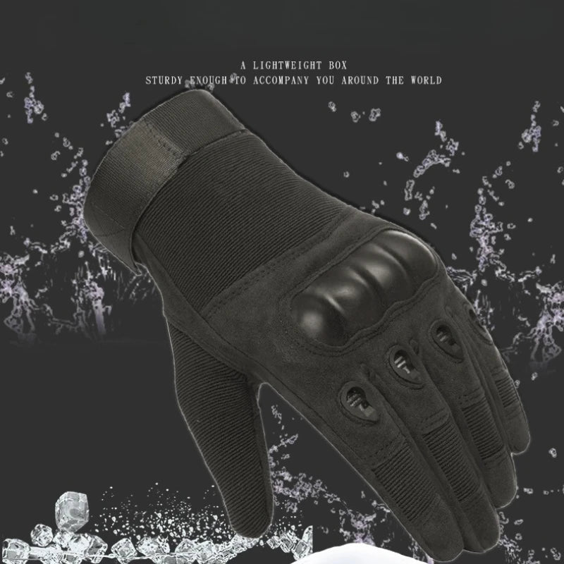 Tactical gloves for men anti-slip wear-resistant hard shell protection