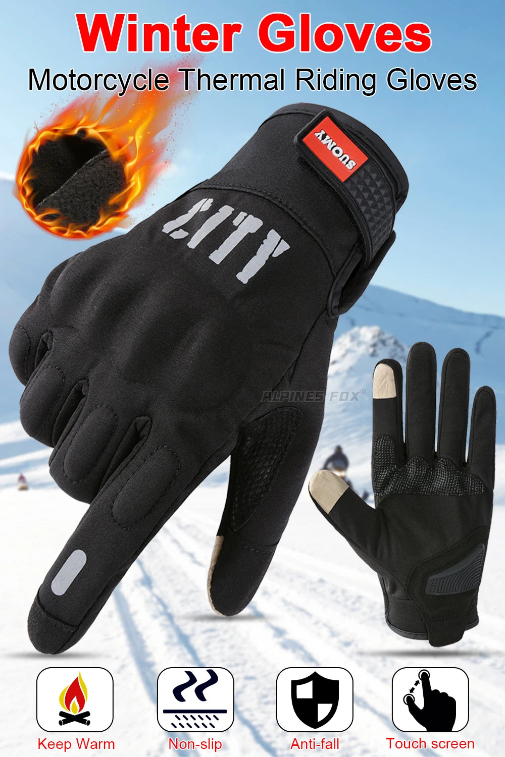 SUOMY Motorcycle Gloves Men Lady Touch Screen Motocross Glove