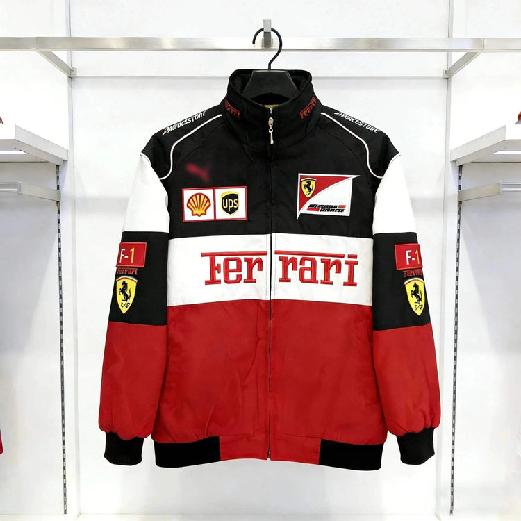 Embroidered F1 Racing Suit Casual Jacket Man Full Length - Race Blaze