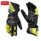 Genuine Leather Motorcycle Windproof Gloves Black Single - Race Blaze
