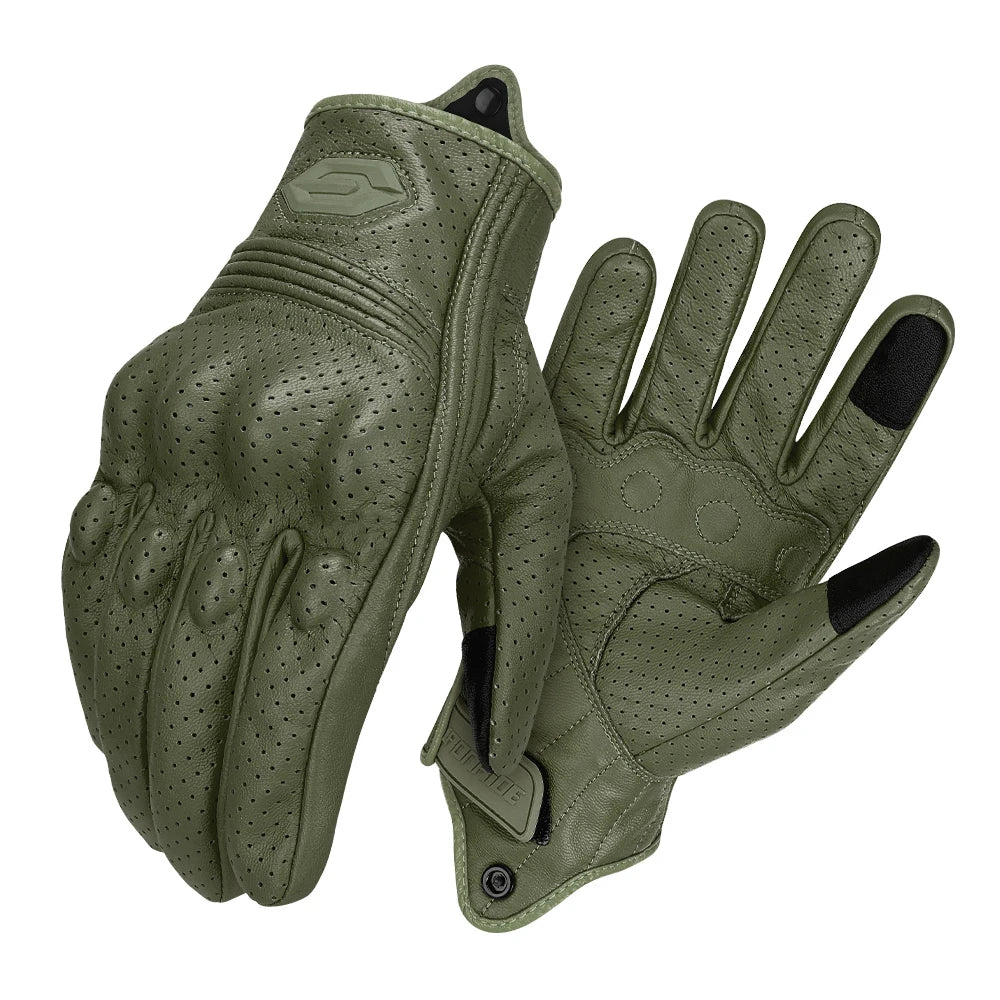 Motorcycle Gloves CE Men's Retro Moto Gloves Touch Screen