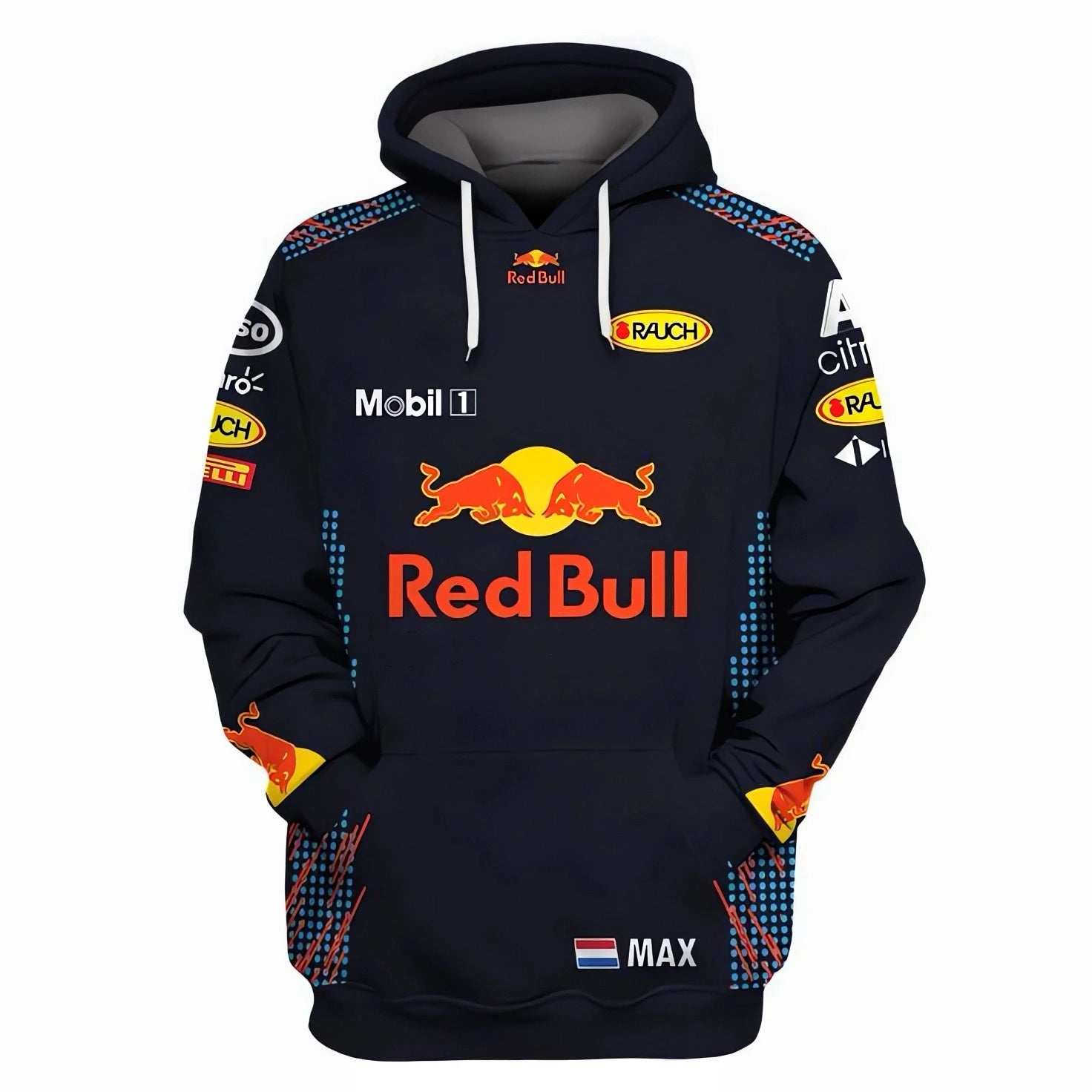 Spring and Autumn Red Bull Hoodie Street Fashion Suit