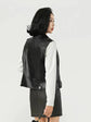 Fashion Suit Lapel Leather Vest Women Motorcycle Jacket Full Length - Race Blaze