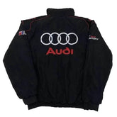 High Quality Embroidered Motorcycle Racing Jacket Audi Red Logo - Race Blaze