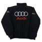 High Quality Embroidered Motorcycle Racing Jacket Audi Red Logo - Race Blaze