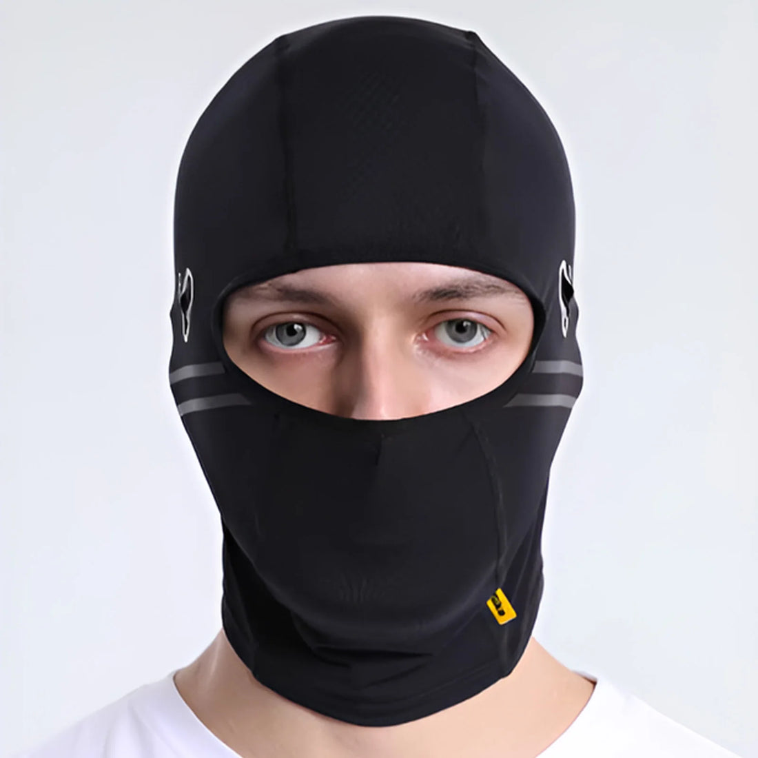 Balaclava Motorcycle Face Mask Moto Helmet Bandana Black Front - Race Blaze