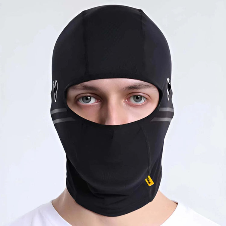 Balaclava Motorcycle Face Mask Moto Helmet Bandana Black Front - Race Blaze