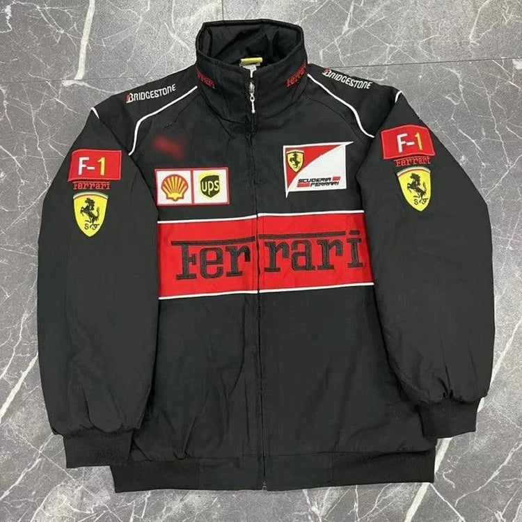 Embroidered F1 Racing Suit Casual Jacket Man Full Length - Race Blaze