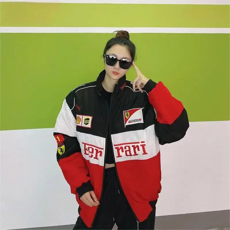 Embroidered F1 Racing Suit Casual Jacket Men and Women Motorcycle