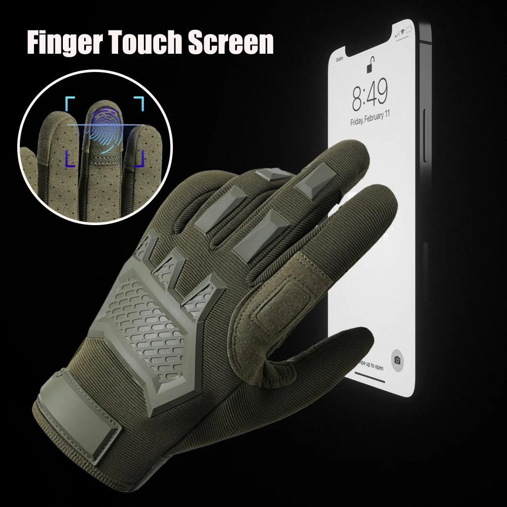 Men's Outdoor Full Finger Gloves Unisex Touchscreen Cycling Gloves