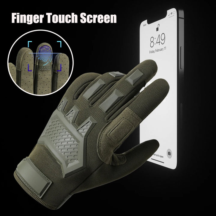 Men's Outdoor Full Finger Gloves Unisex Touchscreen Cycling Gloves