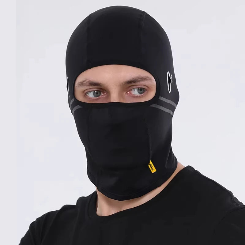 Balaclava Motorcycle Face Mask Moto Helmet Bandana Black Front - Race Blaze
