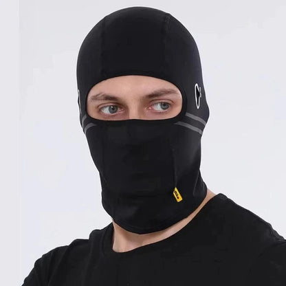 Balaclava Motorcycle Face Mask Moto Helmet Bandana Black Front - Race Blaze