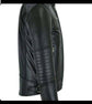 Black Biker Jacket Men Soft Natural Cowhide Leather Side - Race Blaze