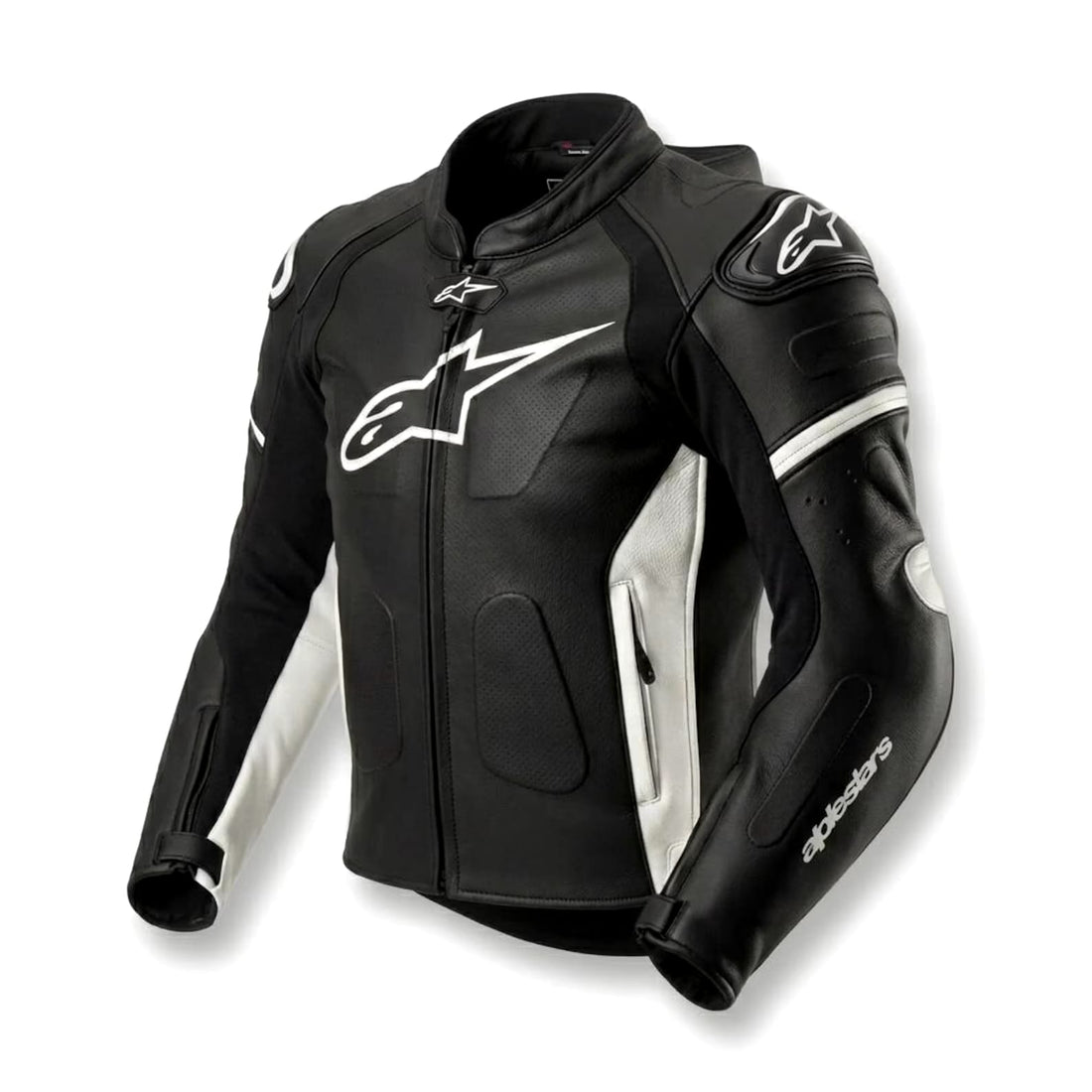 Alpinestars ce level 2 leather motorcycle jacket cowhide