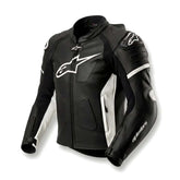 Alpinestars CE Level 2 Leather Motorcycle Jacket Side - Race Blaze