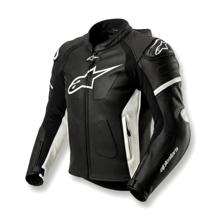 Alpinestars ce level 2 leather motorcycle jacket cowhide