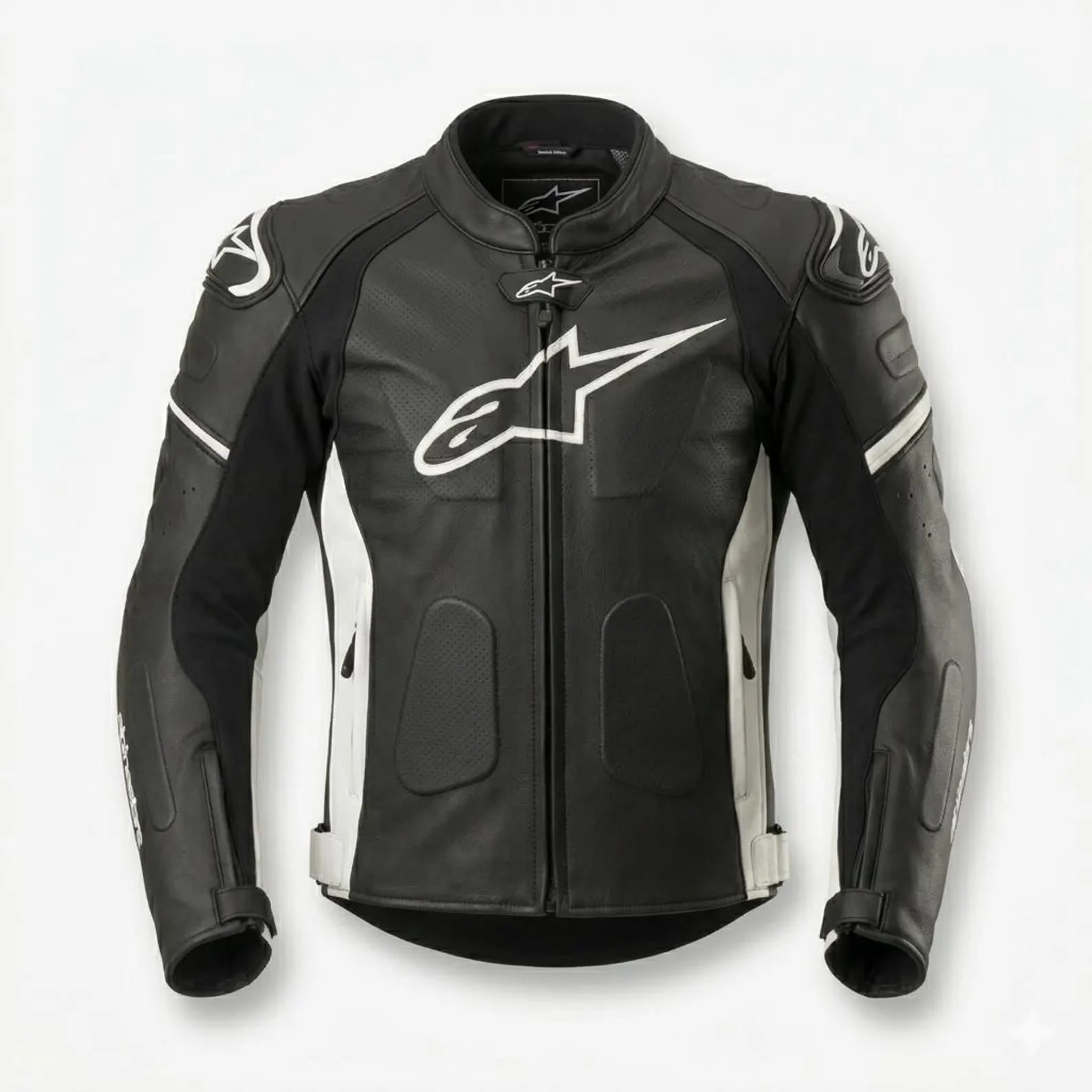 Alpinestars ce level 2 leather motorcycle jacket cowhide