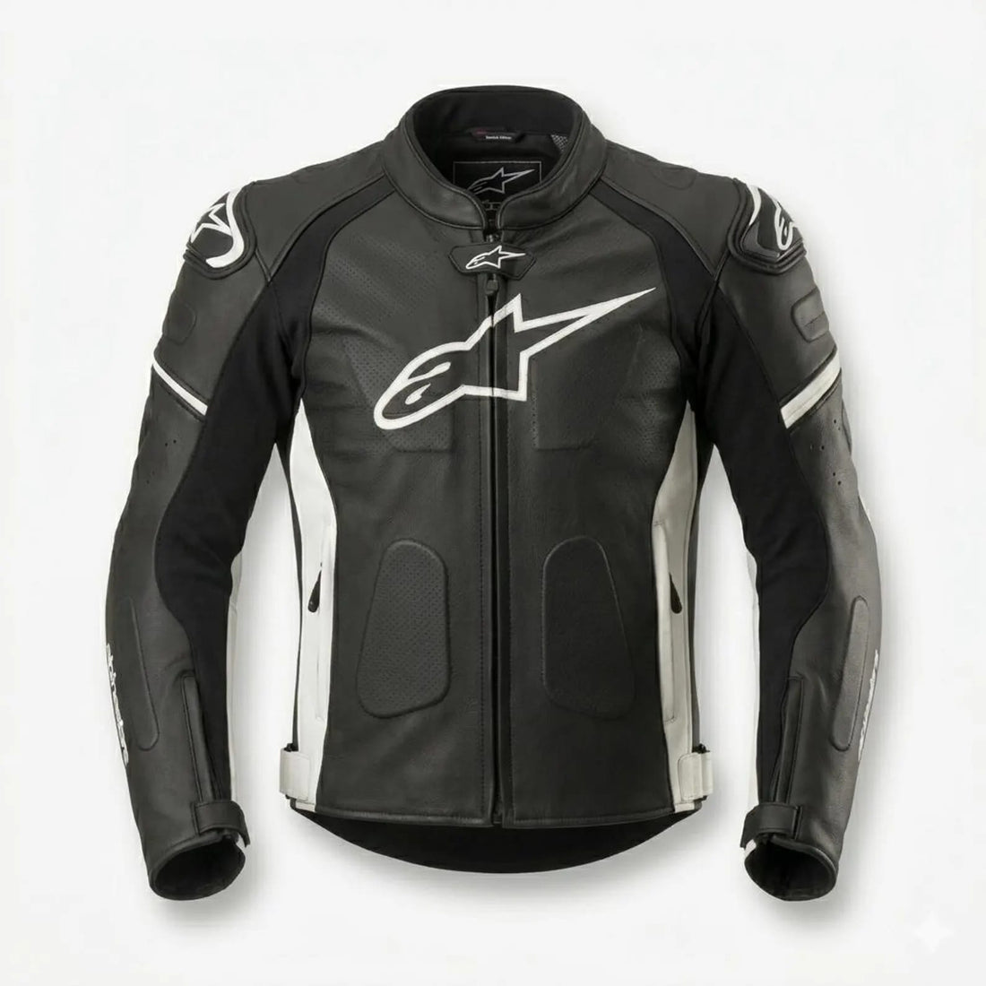Alpinestars ce level 2 leather motorcycle jacket cowhide