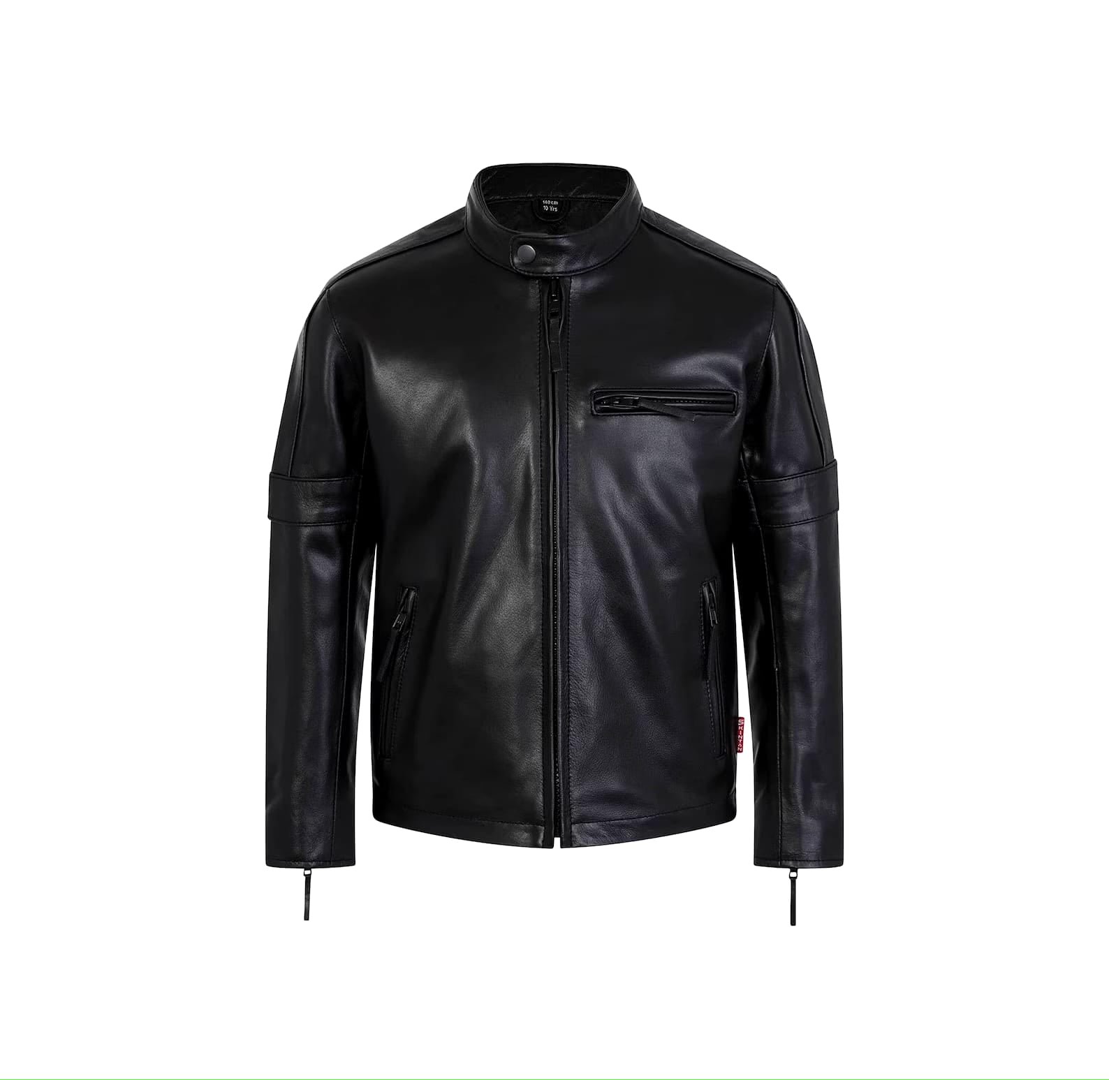 Genuine leather biker jacket