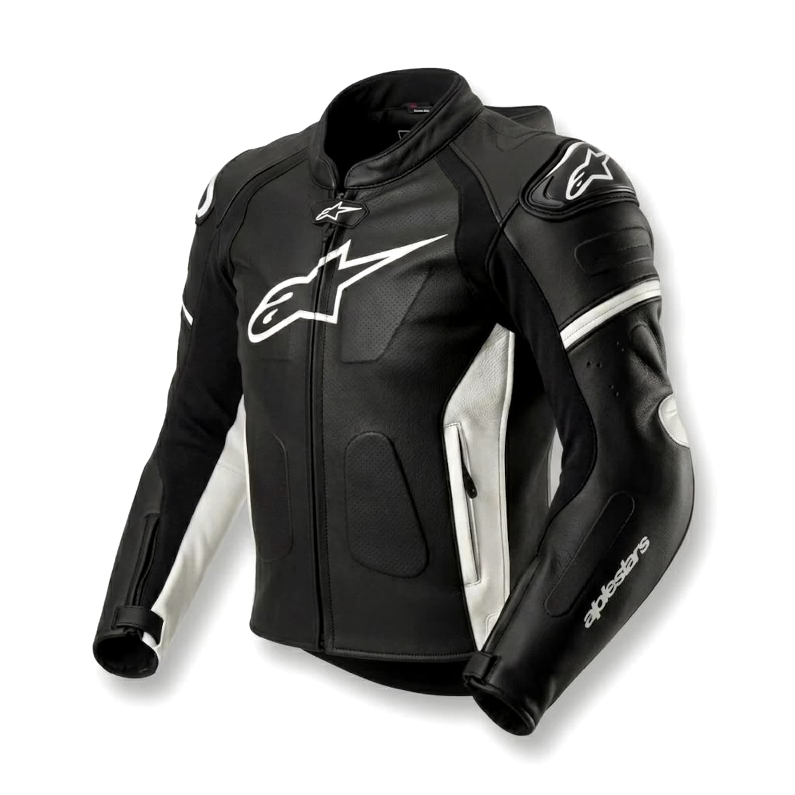 Alpinestars ce level 2 leather motorcycle jacket cowhide