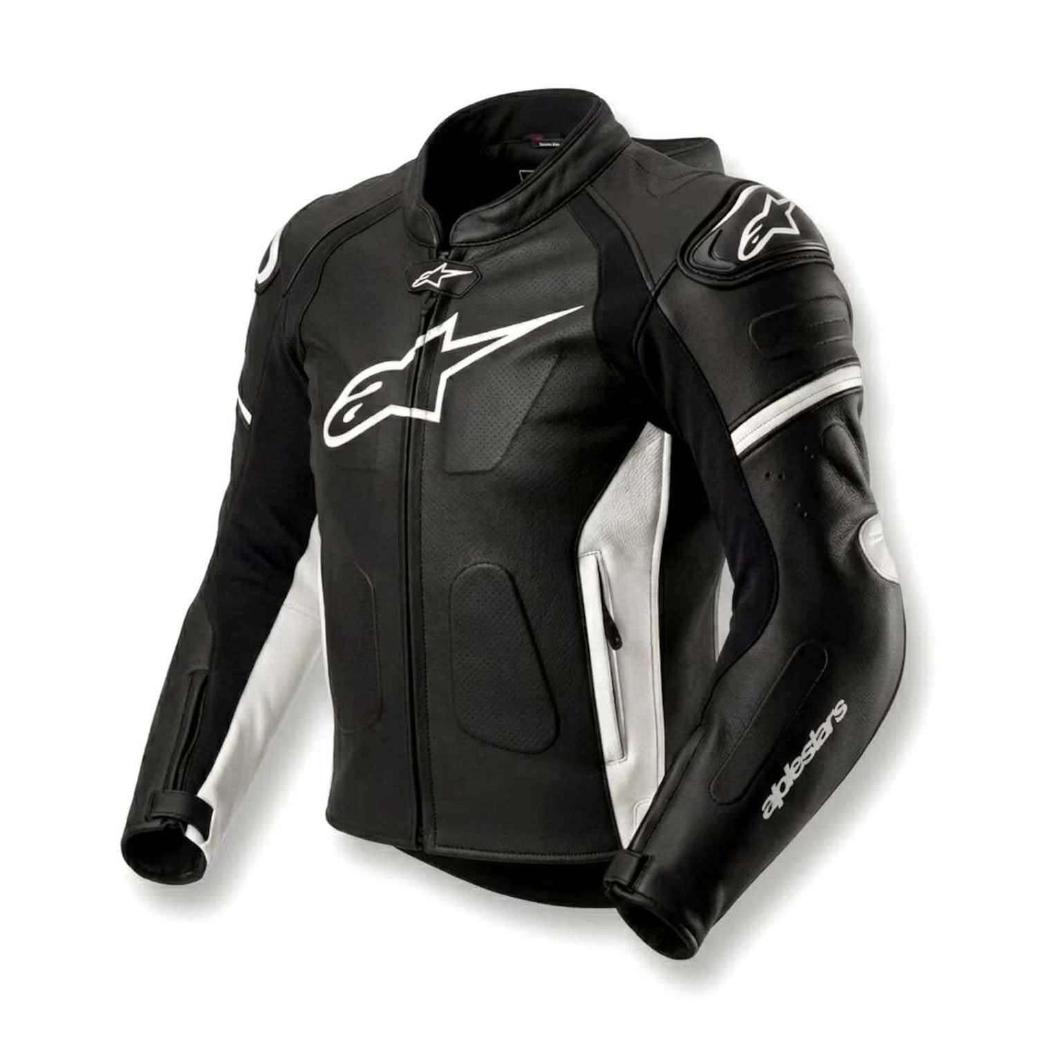 Alpinestars ce level 2 leather motorcycle jacket cowhide - Race Blaze
