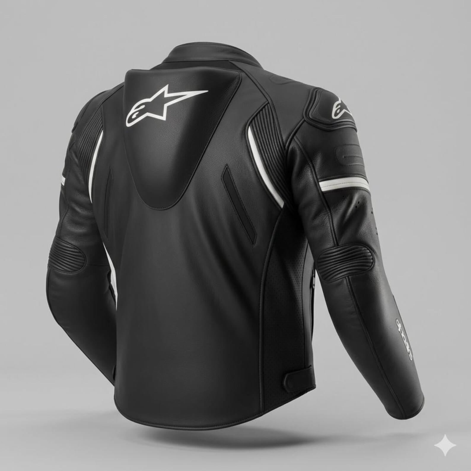 Alpinestars ce level 2 leather motorcycle jacket cowhide