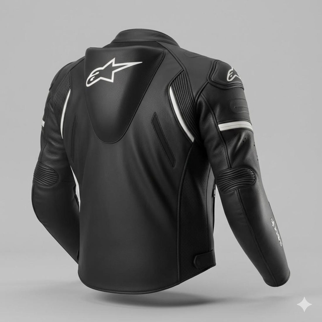 Alpinestars ce level 2 leather motorcycle jacket cowhide