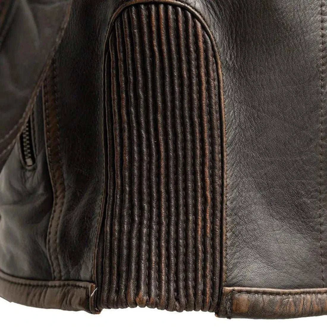 Men's Motorbike Leather Jacket Back Dark View - Race Blaze