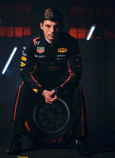 Go Karting Suit Red Bull F1 Racing Night Shot - Race Blaze