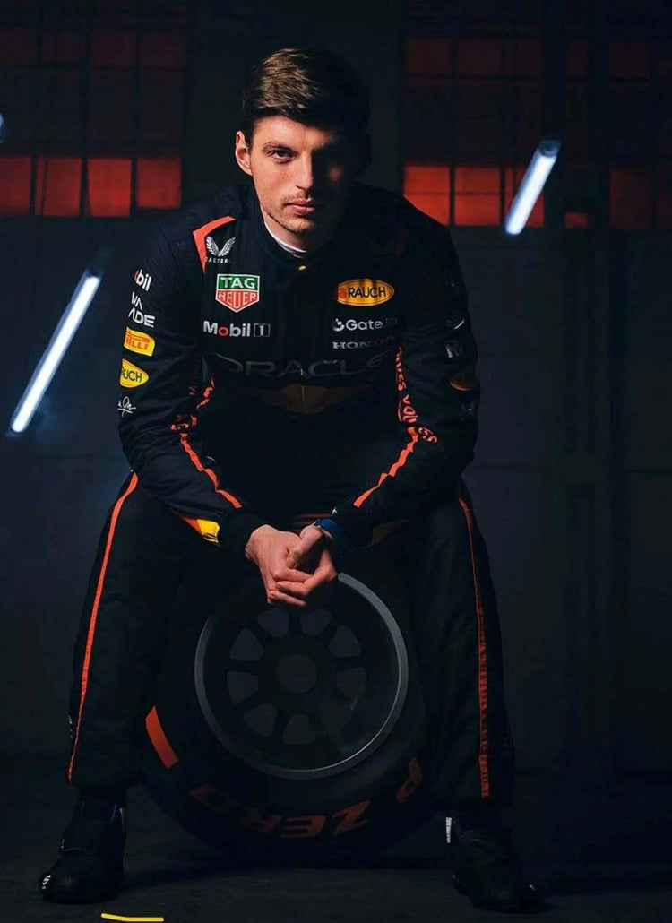 Go Karting Suit Red Bull F1 Racing Night Shot - Race Blaze
