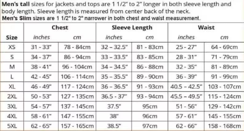 Yamaha Racing Motorcycle Jacket Size Chart - Race Blaze