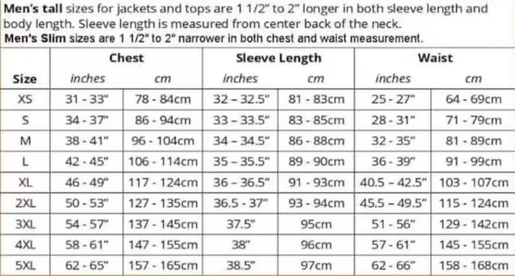 Yamaha Racing Motorcycle Jacket Size Chart - Race Blaze