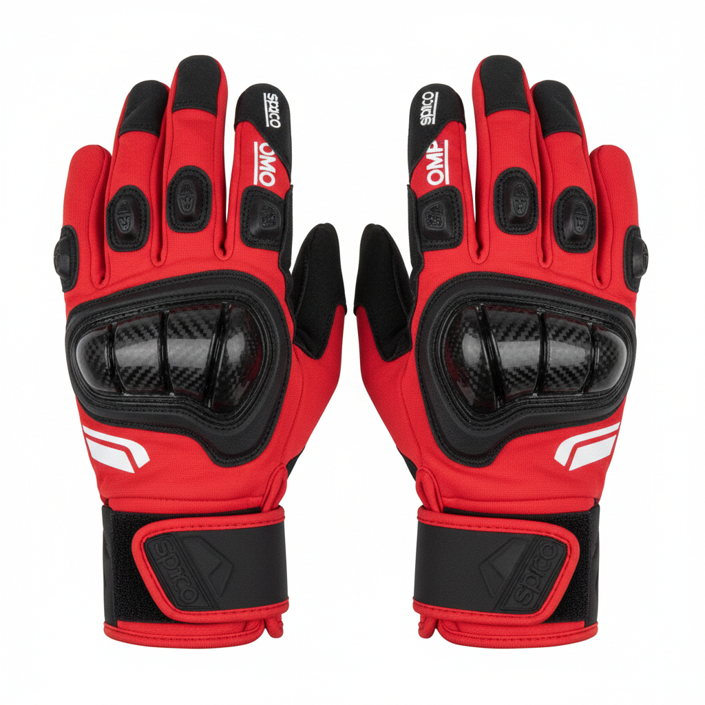 Karting racing gloves Scuderia red - Race Blaze