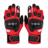 Scuderia Red karting racing gloves with anti-slip palm and knuckle protection