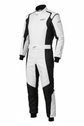 Pro Racing Suit white and black with ergonomic fit and black accents for professional racing