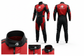 F1 Racing Suit Red Black Product Flat Lay - Race Blaze