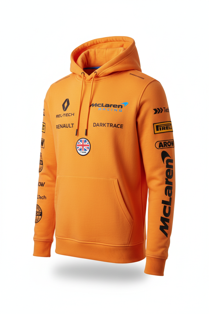F1 style racing hoodie papaya orange edition - Race Blaze