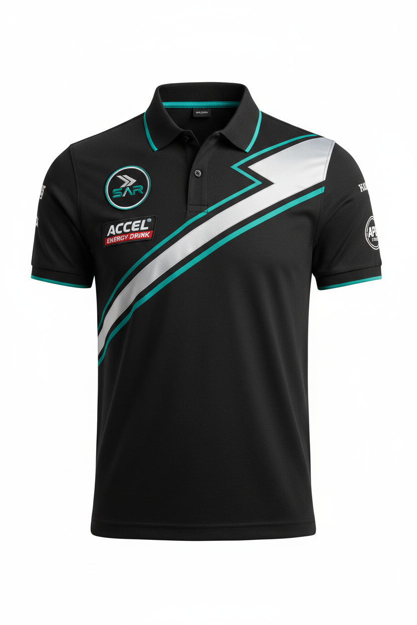 F1 Style Racing Polo Silver Arrow Edition - Race Blaze
