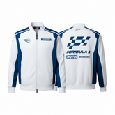 F1 Podium Jacket - White/Blue- Race Blaze
