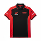 Race Blaze F1 Team Racing Polo Shirt in black with embroidered logo, breathable fabric, and button collar
