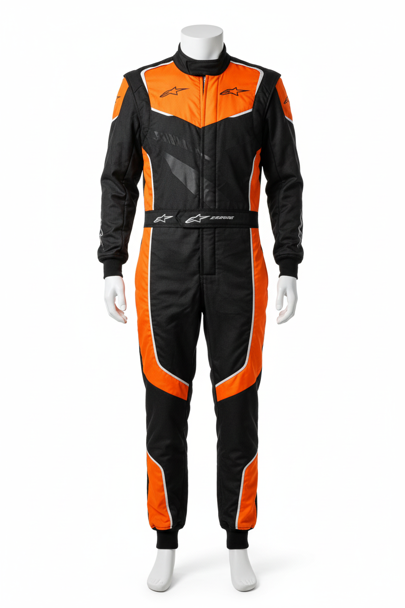 Pro Racing Suit Black and Orange- Race Blaze