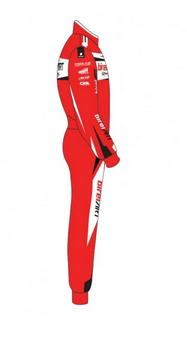 BirelART Racing Pro Karting Suit Red Black left side view